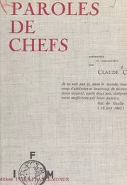 Paroles de chefs