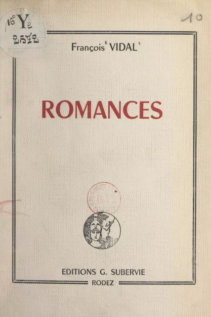 Romances - François Vidal - FeniXX réédition numérique