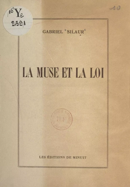 La muse et la loi - Gabriel Silaur - FeniXX réédition numérique