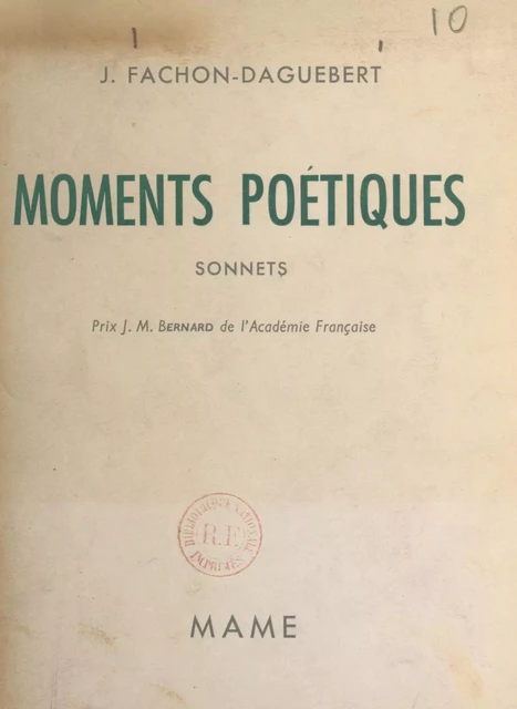 Moments poétiques - Joseph Fachon-Daguebert - FeniXX réédition numérique