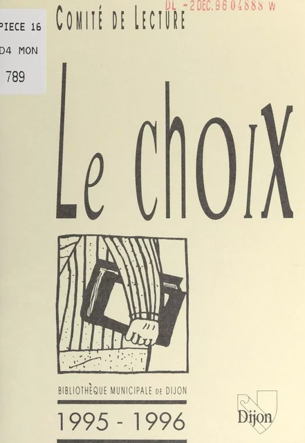 Le choix du comité de lecture : 1995-1996 -  Bibliothèque municipale - FeniXX réédition numérique