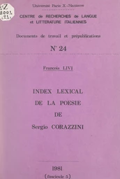 Index lexical de la poésie de Sergio Corazzini, 1886-1907