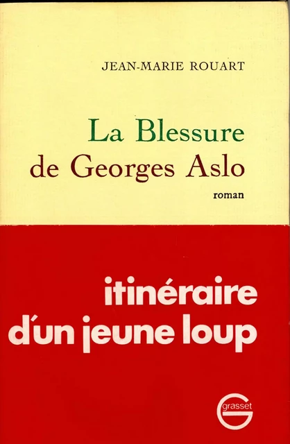 La blessure de Georges Aslo - Jean-Marie Rouart - Grasset