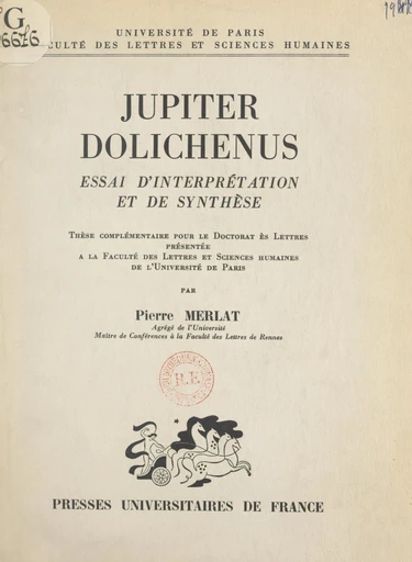 Jupiter Dolichenus - Pierre Merlat - FeniXX réédition numérique