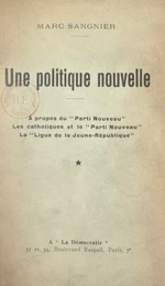 Une politique nouvelle