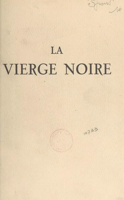 La vierge noire - Willy de Spens - FeniXX réédition numérique