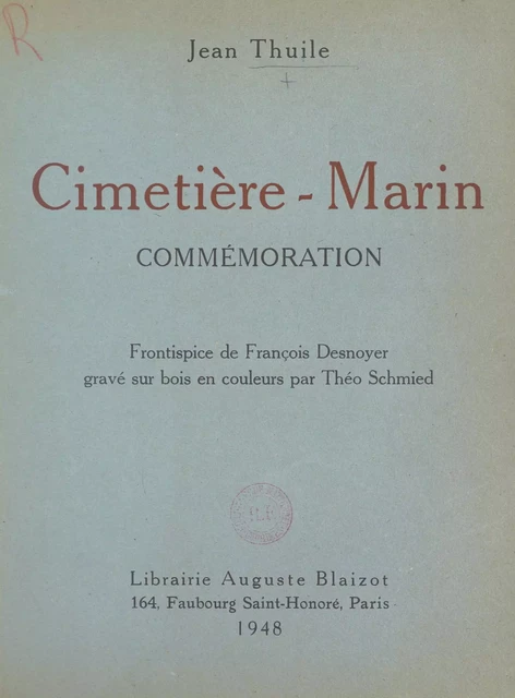 Cimetière-Marin - Jean Thuile - FeniXX réédition numérique