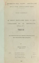 Le Front Populaire dans le Bas-Languedoc et le Roussillon (1)