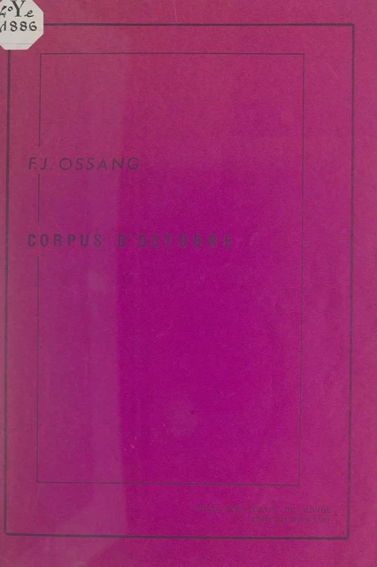 Corpus d'octobre - Frédéric-Jacques Ossang - FeniXX réédition numérique