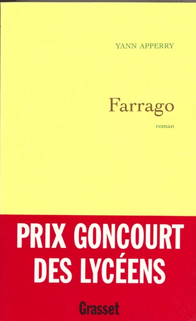 Farrago - Yann Apperry - Grasset