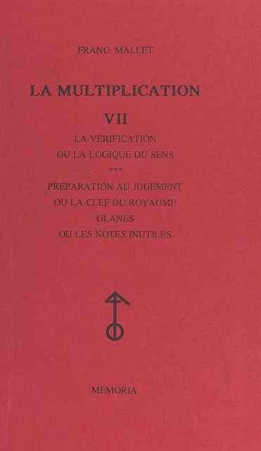 La multiplication (7) - Franc Mallet - FeniXX réédition numérique