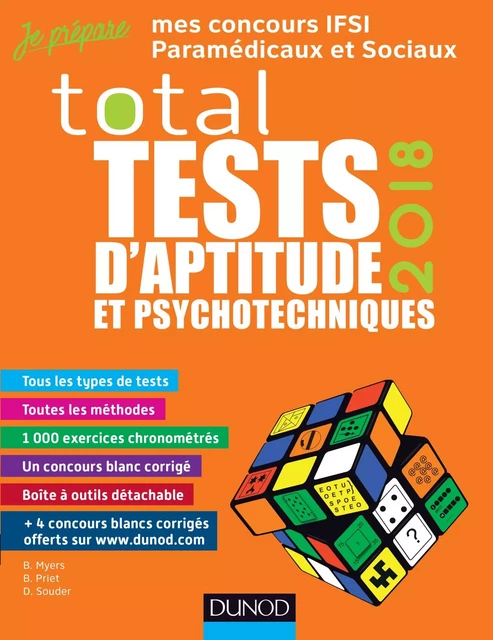 TOTAL Tests d'aptitude et psychotechniques - 2018 - Bernard Myers, Benoît Priet, Dominique Souder - Dunod