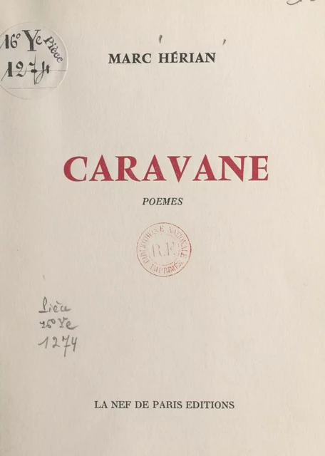 Caravane - Marc Hérian - FeniXX réédition numérique