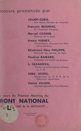 Le Front national de lutte pour la libération et l'indépendance de la France, expression de l'unanimité française, parle au peuple