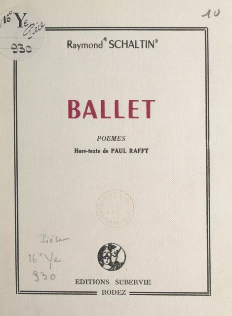 Ballet - Raymond Schaltin - FeniXX réédition numérique