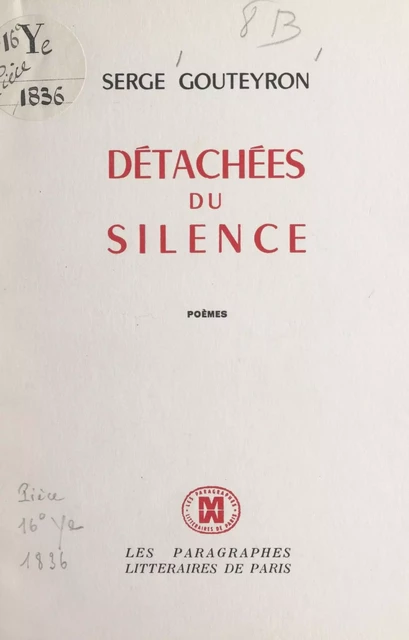 Détachées du silence - Serge Gouteyron - FeniXX réédition numérique