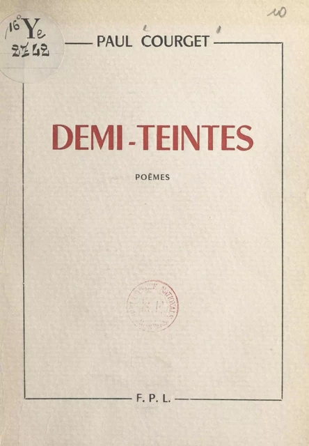 Demi-teintes - Paul Courget - FeniXX réédition numérique