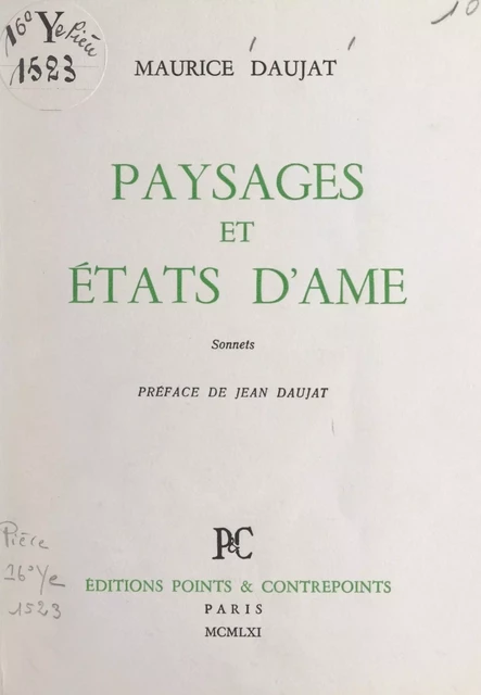 Paysages et états d'âme - Maurice Daujat - FeniXX réédition numérique