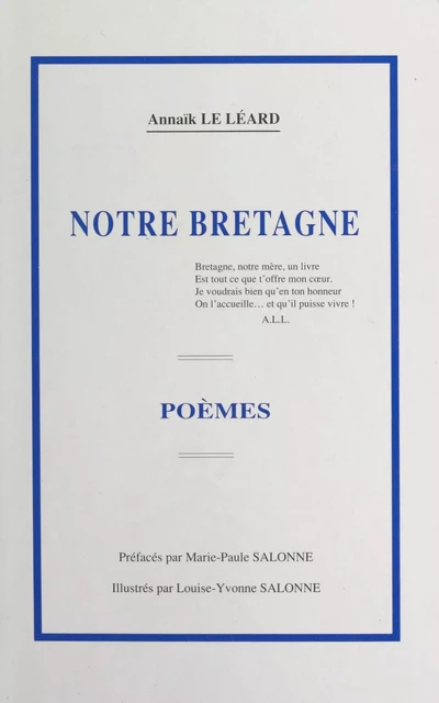 Notre Bretagne - Annaïk Le Léard - FeniXX réédition numérique