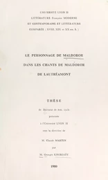 Le personnage de Maldoror dans "Chants de Maldoror" de Lautréamont