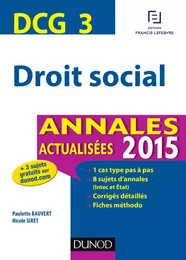 DCG 3 - Droit social 2015