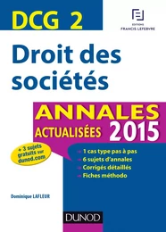 DCG 2 - Droit des sociétés 2015