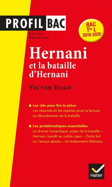 Profil - Victor Hugo, Hernani - Philippe Grandjean - Hatier