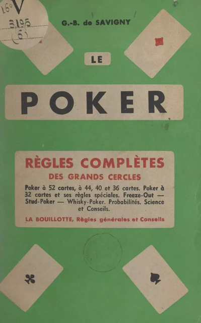 Le poker - Benjamin Renaudet - FeniXX réédition numérique