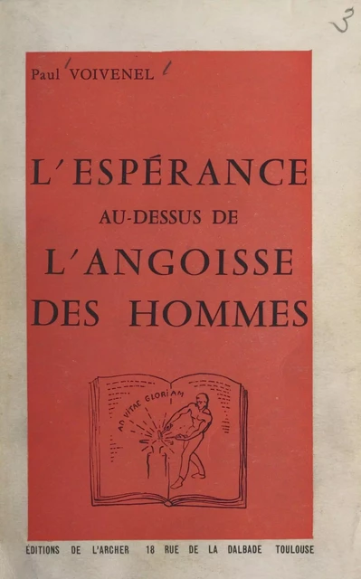 L'espérance au-dessus de l'angoisse des hommes - Paul Voivenel - FeniXX réédition numérique