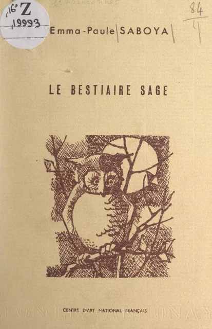 Le bestiaire sage - Emma-Paule Saboya - FeniXX réédition numérique