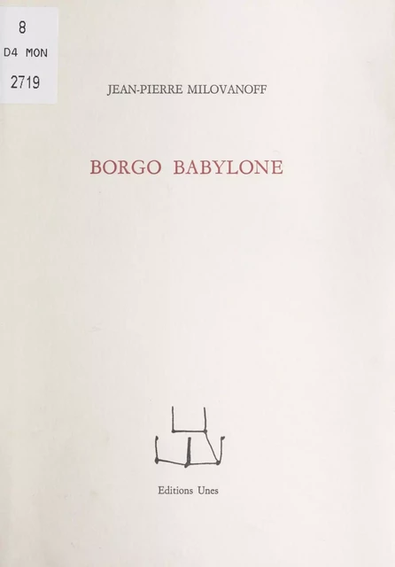 Borgo Babylone - Jean-Pierre Milovanoff - FeniXX réédition numérique