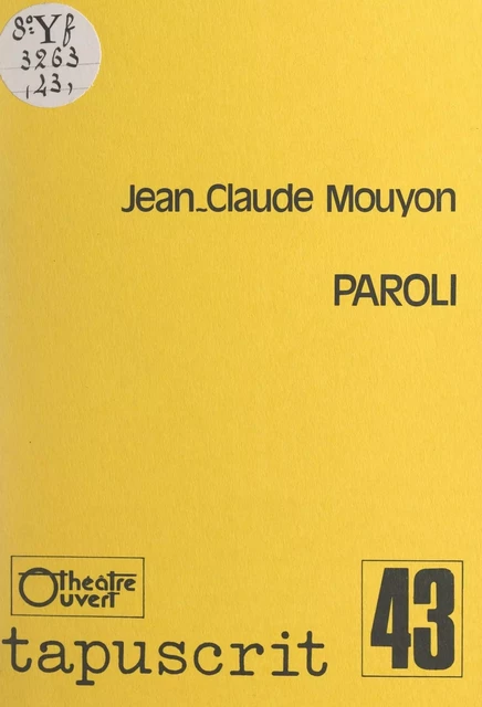 Paroli - Jean-Claude Mouyon - FeniXX réédition numérique