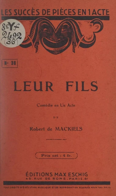 Leur fils - Robert de Machiels - FeniXX réédition numérique