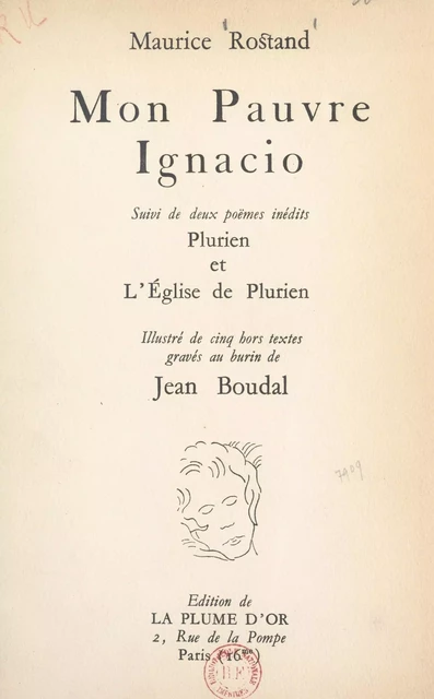 Mon pauvre Ignacio - Maurice Rostand - FeniXX réédition numérique