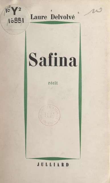 Safina - Laure Delvolvé - FeniXX réédition numérique