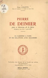 Pierre de Deimier, poète et théoricien de la poésie (Avignon, vers 1580- ?, après 1615)