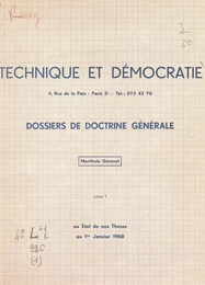 Manifeste général ou État de nos thèses au 1er janvier 1968 (1)