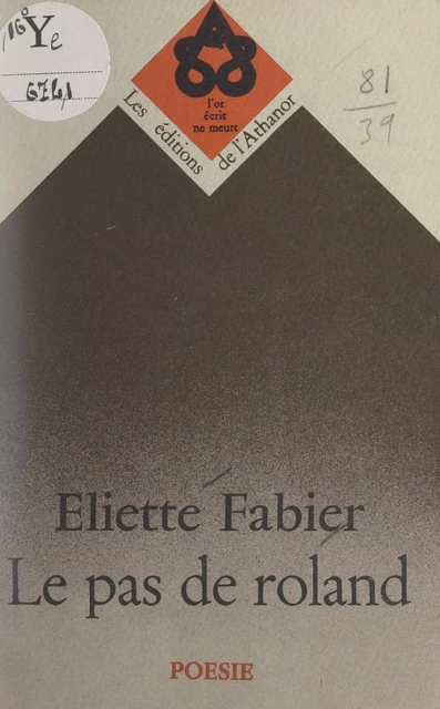 Le pas de Roland - Éliette Fabier - FeniXX réédition numérique