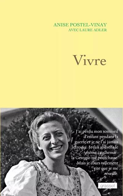 Vivre - Anise Postel-Vinay - Grasset