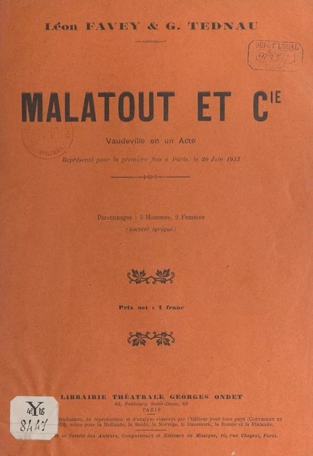 Malatout et Cie - Léon Favey, Georges Tednau - FeniXX réédition numérique