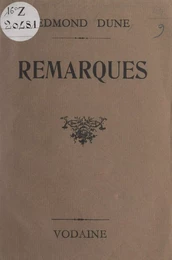 Remarques