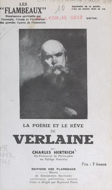 La poésie et le rêve de Verlaine - Charles Hertrich - FeniXX réédition numérique