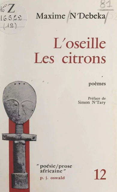 L'oseille, les citrons - Maxime N'Débéka - FeniXX réédition numérique