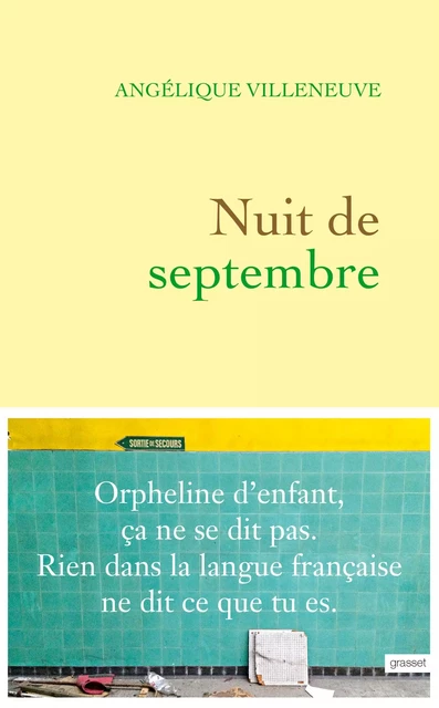 Nuit de septembre - Angelique Villeneuve - Grasset