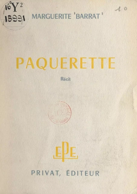 Pâquerette - Marguerite Barrat - FeniXX réédition numérique