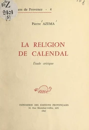 La religion de Calendal