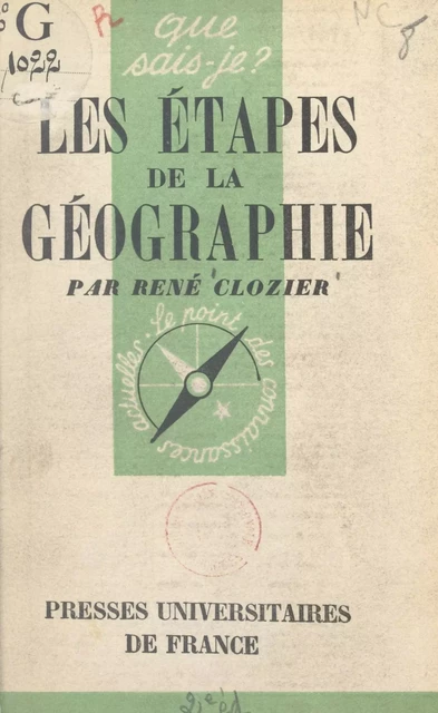 Les étapes de la géographie - René Clozier - FeniXX réédition numérique