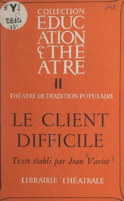 Le client difficile - Jean Variot - FeniXX réédition numérique