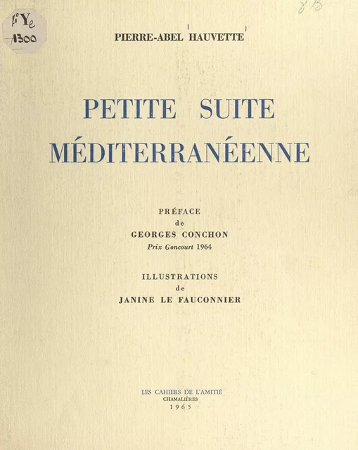 Petite suite méditerranéenne - Pierre-Abel Hauvette - FeniXX réédition numérique