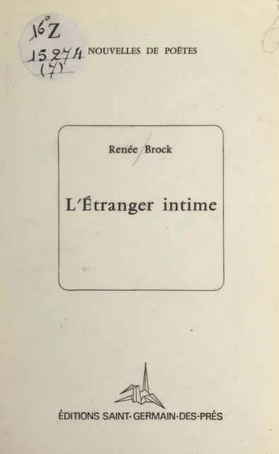 L'étranger intime - Renée Brock - FeniXX réédition numérique